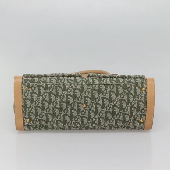 DIOR Trotter Canvas Hand Bag Khaki Gold - Picture 9 of 13